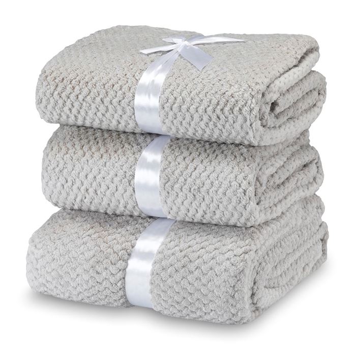 שמיכת מיקרופיני אפור