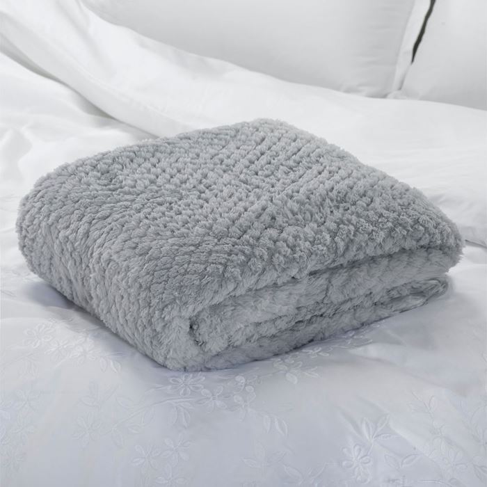 שמיכת תמר אפור בהיר