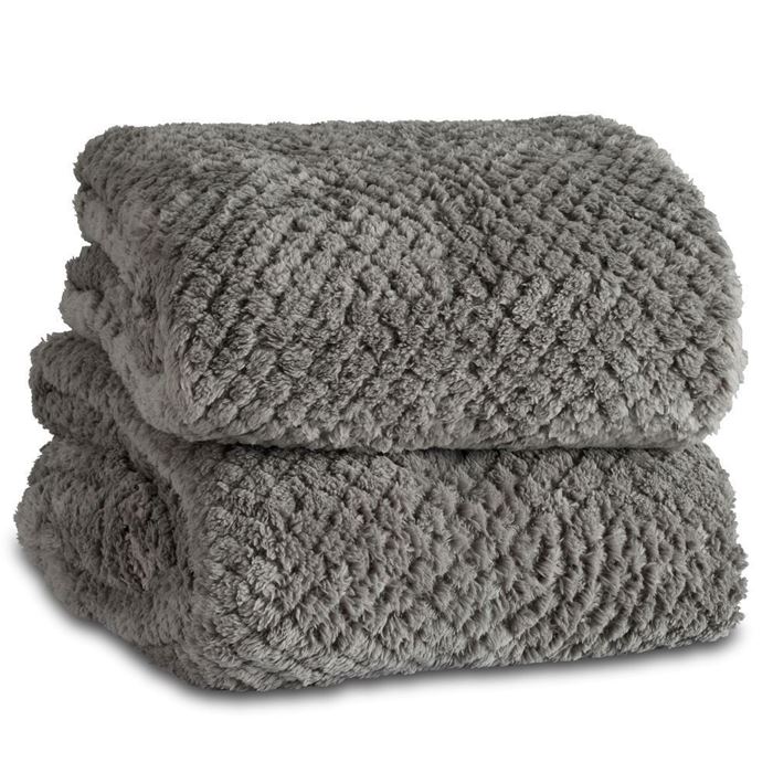 שמיכת תמר אפור כהה