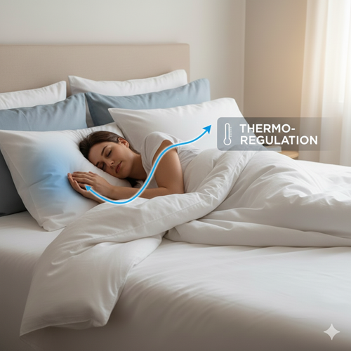 איך המצעים משפיעים על טמפרטורת הגוף במהלך השינה