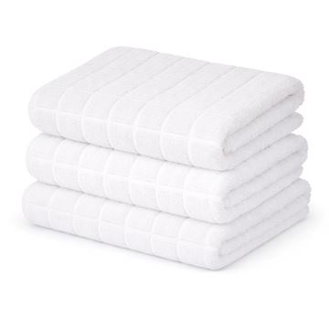 מגבות מטבח משבצות לבן